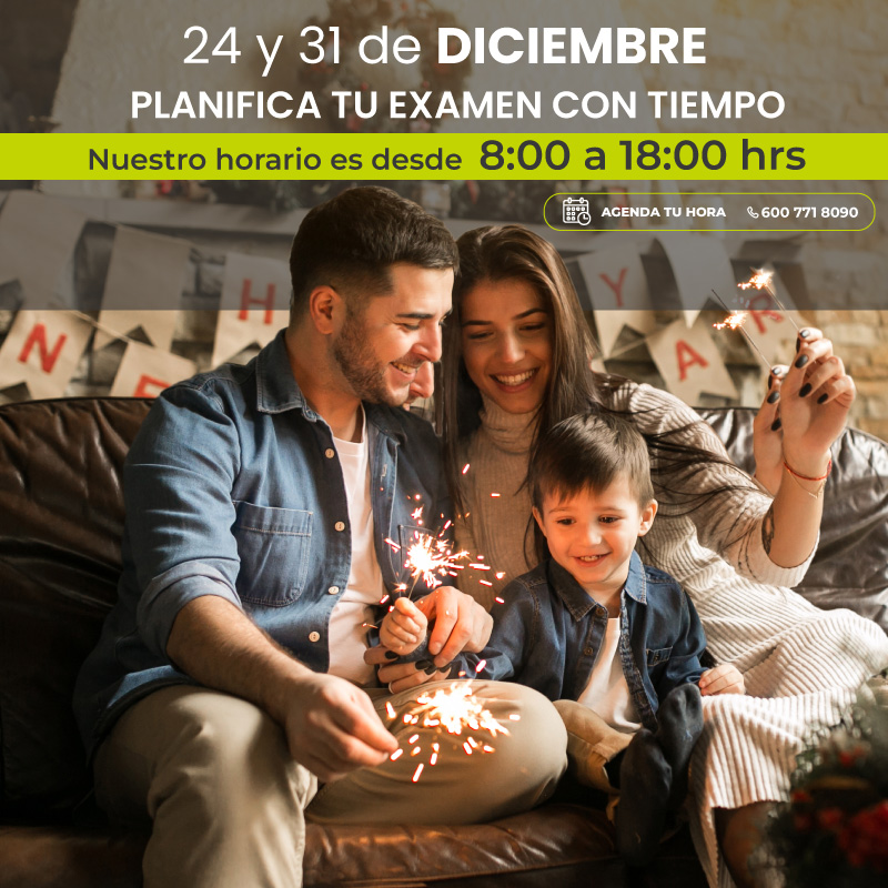 24 y 31 de Diciembre. Planifica tu examen con tiempo